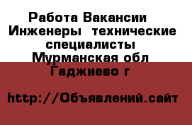 Работа Вакансии - Инженеры, технические специалисты. Мурманская обл.,Гаджиево г.